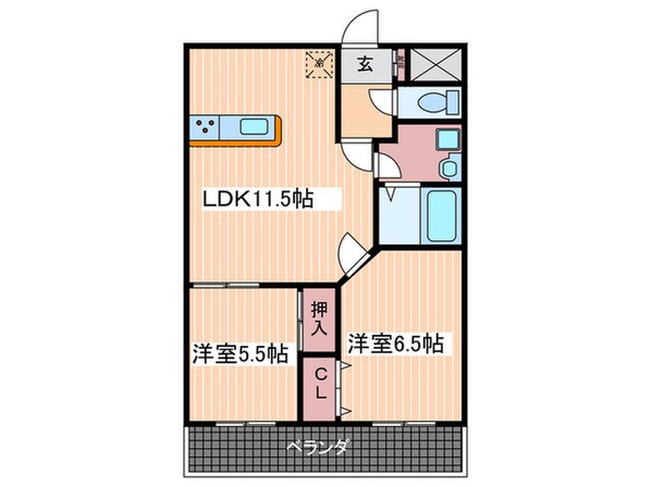 グレ－スＫ・Ⅱの物件間取画像